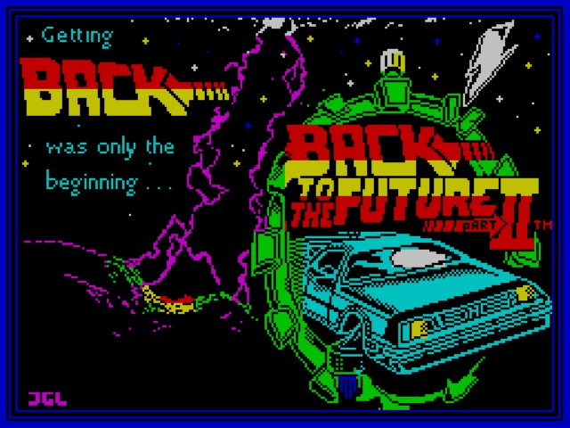 Back to the Future Part II back cover for ZX Spectrum